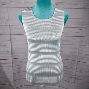 Valentina Womens White Top Cami Tank Sleeveless Scoop Neck One Size Fits All